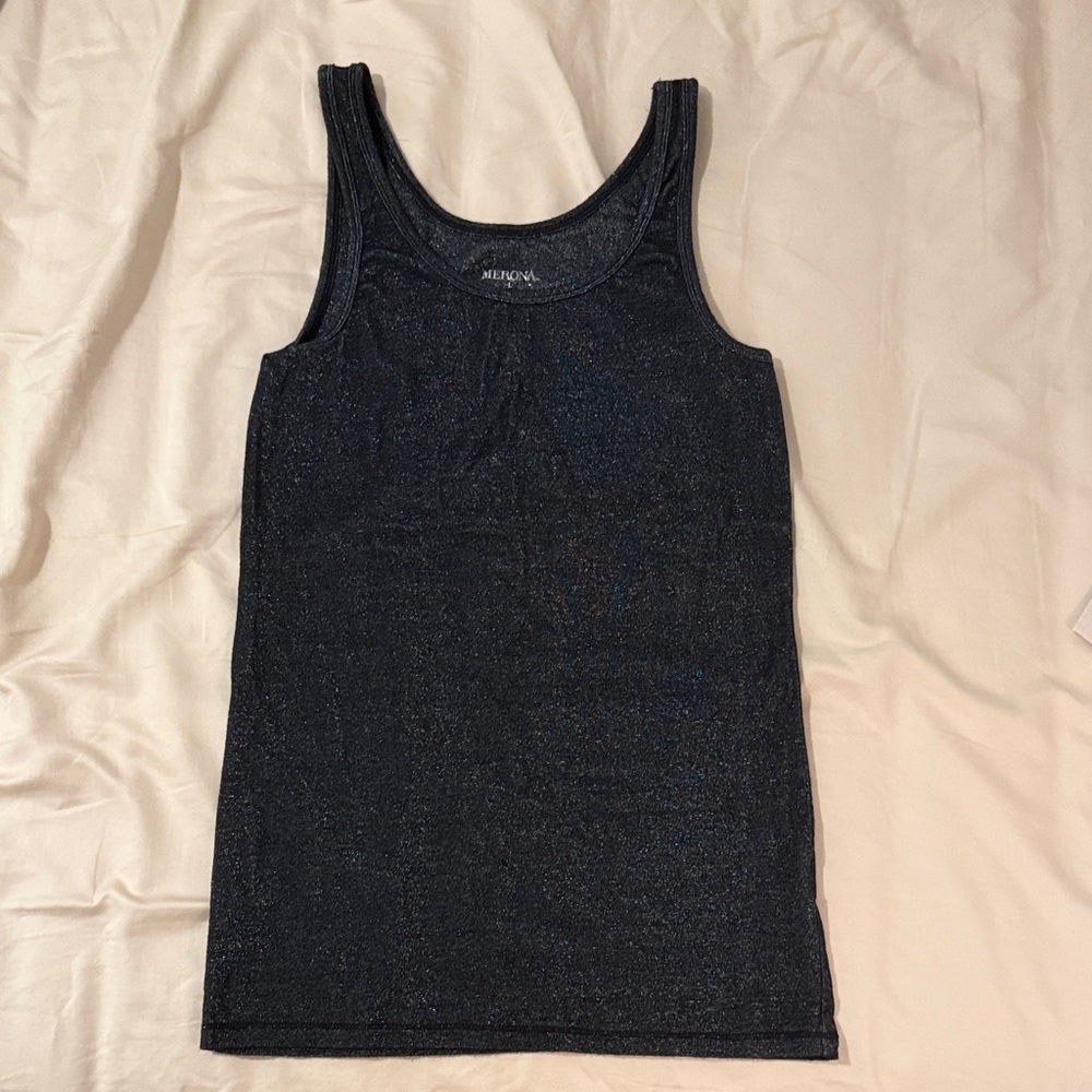 Merona Shimmering Black Tank Top